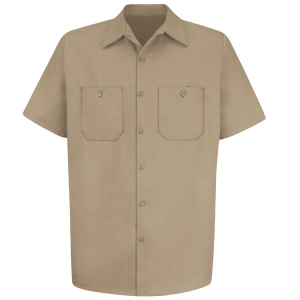 Red Kap Men's Short Sleeve Wrinkle-Resistant Cotton Work Shirt