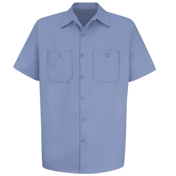 Red Kap Men's Short Sleeve Wrinkle-Resistant Cotton Work Shirt