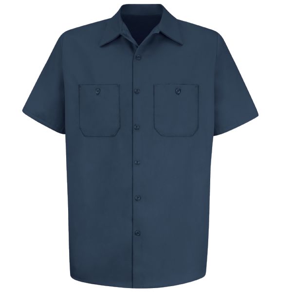 Red Kap Men's Short Sleeve Wrinkle-Resistant Cotton Work Shirt