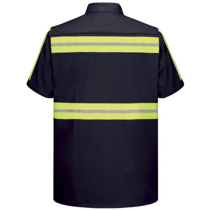 Red Kap Short Sleeve Enhanced Visibility Cotton Work Shirt