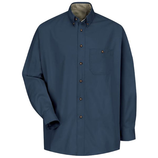 Red Kap Men's Long Sleeve Cotton Contrast Dress Shirt