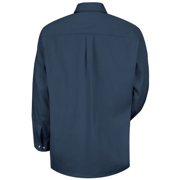 Red Kap Men's Poplin Dress Shirt - Light Blue, Button-Down Collar, Long Sleeve (Size Medium)