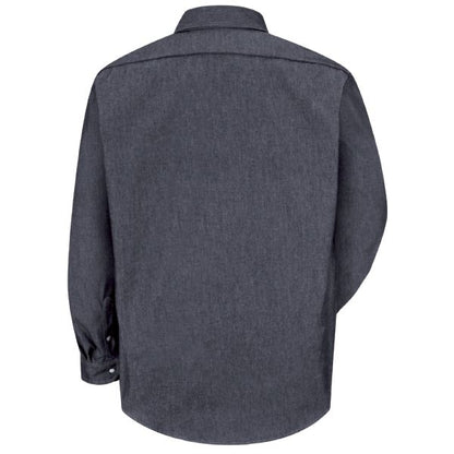 Red Kap Men's Long Sleeve Deluxe Denim Shirt - Denim