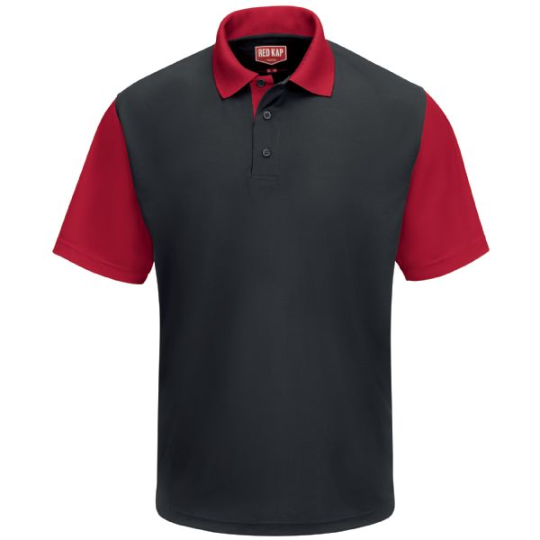 Red Kap Men's Short Sleeve Performance Knit® Color-Block Polo
