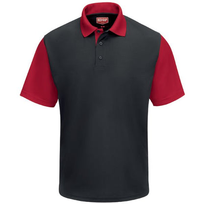 Red Kap Men's Short Sleeve Performance Knit® Color-Block Polo