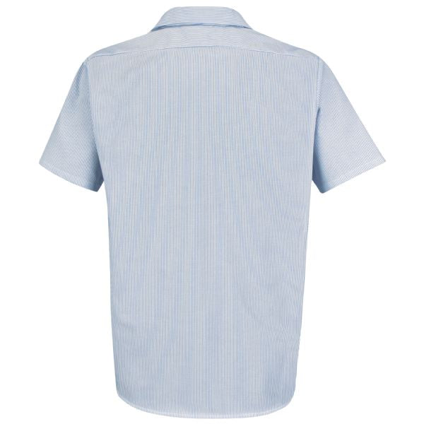 Red Kap Men's Short Sleeve Industrial Stripe Work Shirt - Blue/White Stripe