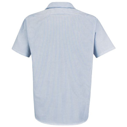 Red Kap Men's Short Sleeve Industrial Stripe Work Shirt - Blue/White Stripe