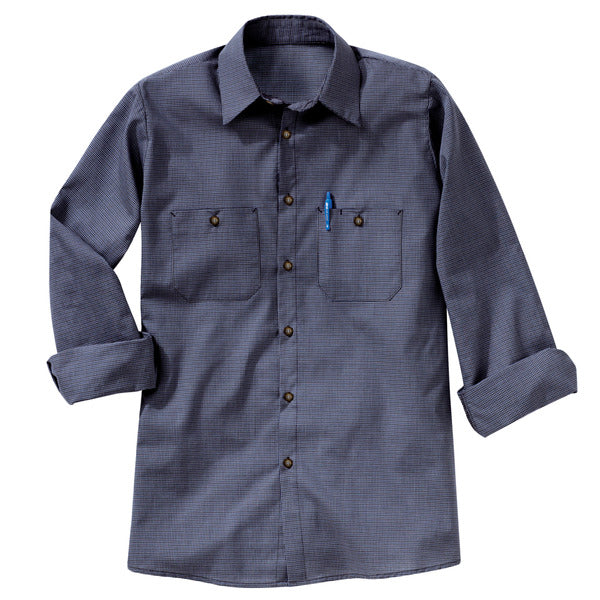 Red Kap Men's Long Sleeve Microcheck Uniform Shirt