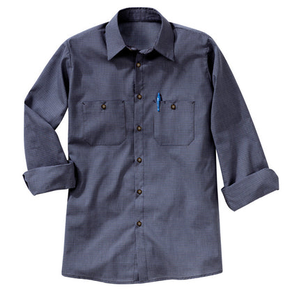Red Kap Men's Long Sleeve Microcheck Uniform Shirt