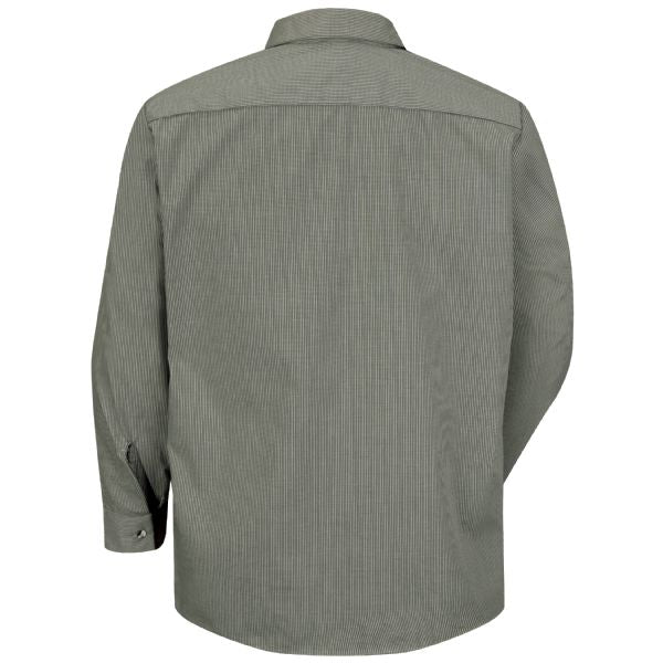 Red Kap Men's Long Sleeve Microcheck Uniform Shirt