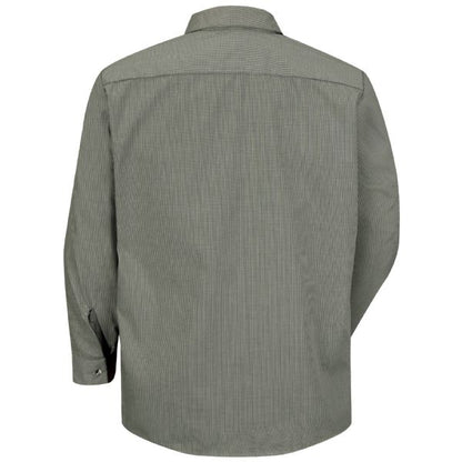 Red Kap Men's Long Sleeve Microcheck Uniform Shirt