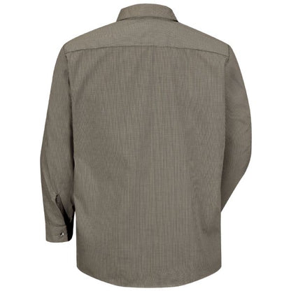 Red Kap Men's Long Sleeve Microcheck Uniform Shirt