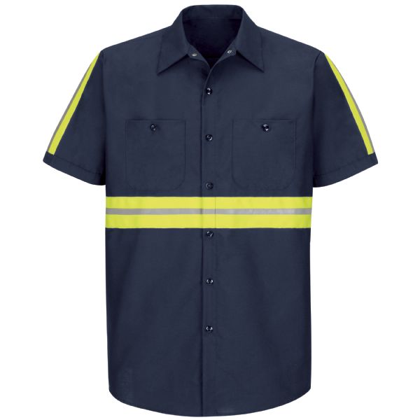 Red Kap Long Sleeve Enhanced Visibility Industrial Work Shirt