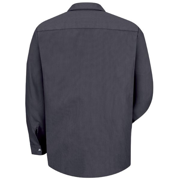 Red Kap Men's Long Sleeve Geometric Microcheck Work Shirt