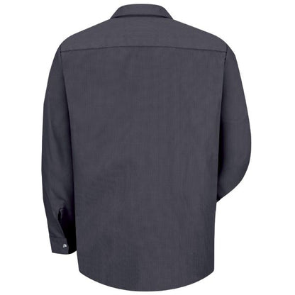 Red Kap Men's Long Sleeve Geometric Microcheck Work Shirt