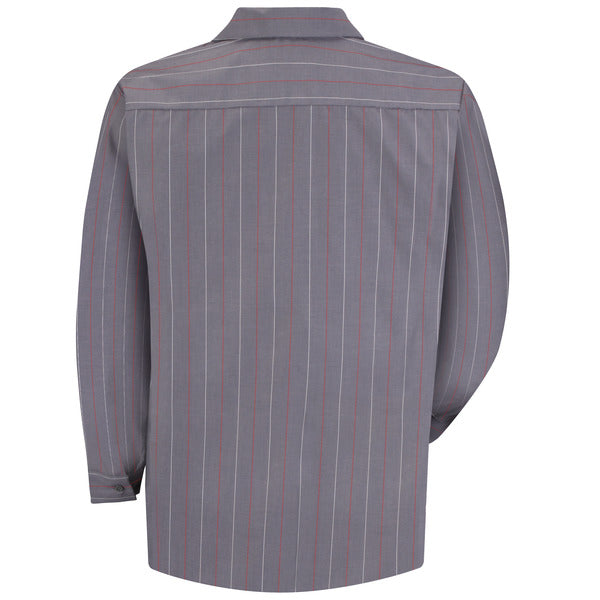 Red Kap Men's Long Sleeve Industrial Stripe Work Shirt