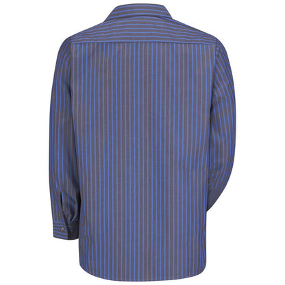 Red Kap Men's Long Sleeve Industrial Stripe Work Shirt