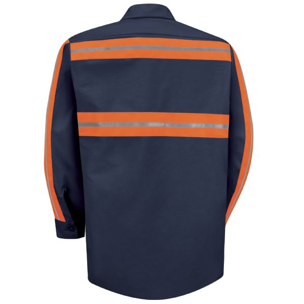 Red Kap Long Sleeve Enhanced Visibility Shirt