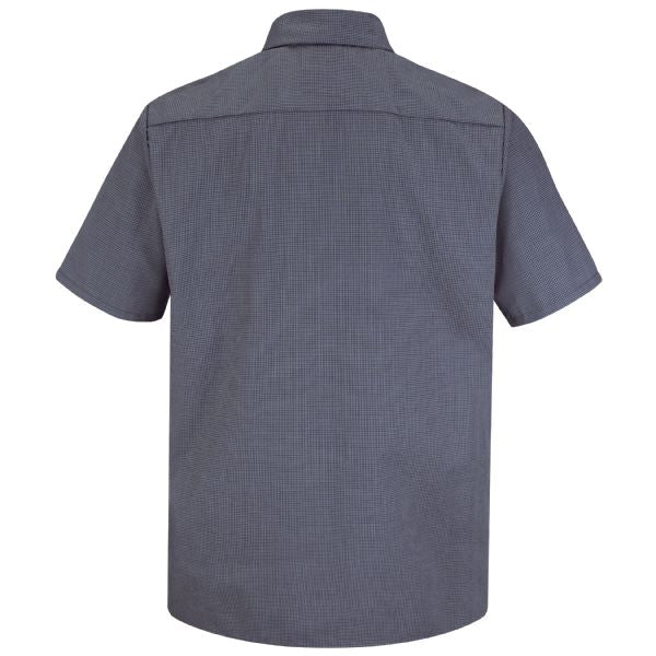 Red Kap Men's Short Sleeve Microcheck Uniform Shirt