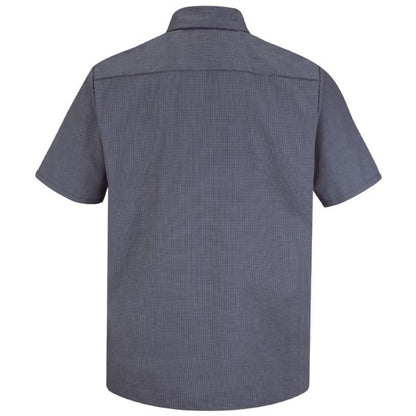 Red Kap Men's Short Sleeve Microcheck Uniform Shirt