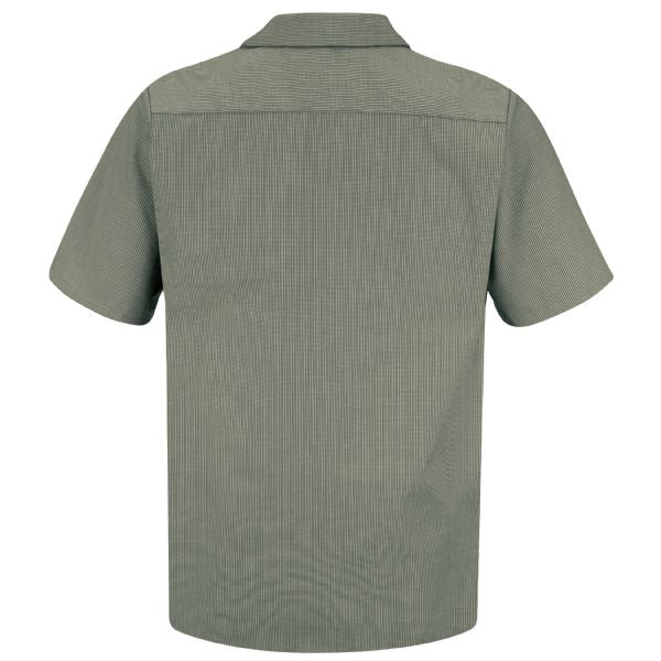Red Kap Men's Short Sleeve Microcheck Uniform Shirt