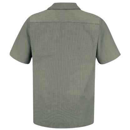 Red Kap Men's Short Sleeve Microcheck Uniform Shirt