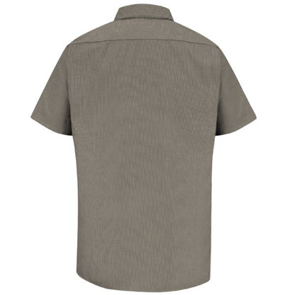 Red Kap Men's Short Sleeve Microcheck Uniform Shirt