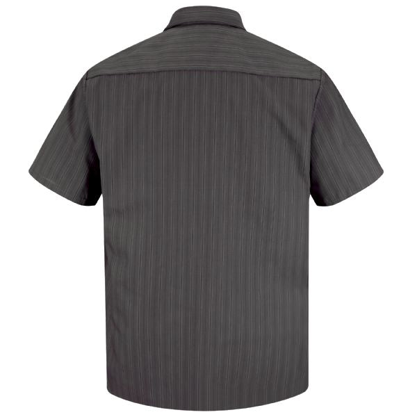 Red Kap Men's Short Sleeve Striped Work Shirt