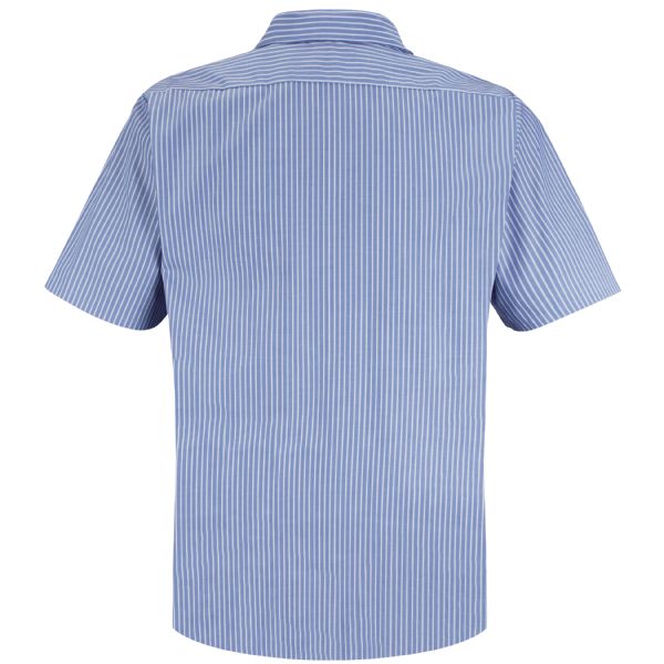 Red Kap Men's Short Sleeve Striped Work Shirt