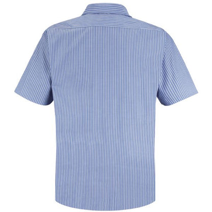 Red Kap Men's Short Sleeve Striped Work Shirt