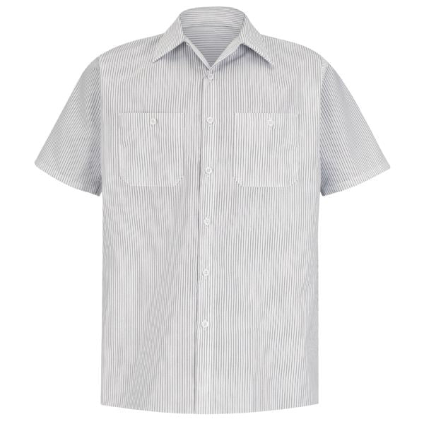 Red Kap Men's Short Sleeve Striped Work Shirt