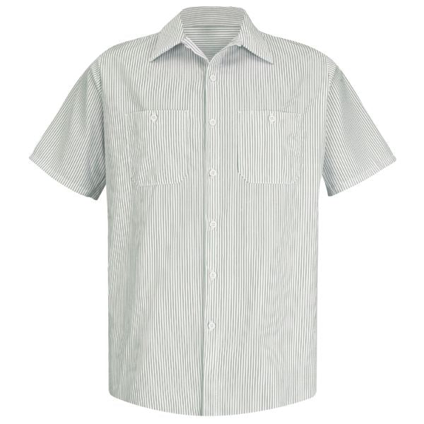 Red Kap Men's Short Sleeve Striped Work Shirt