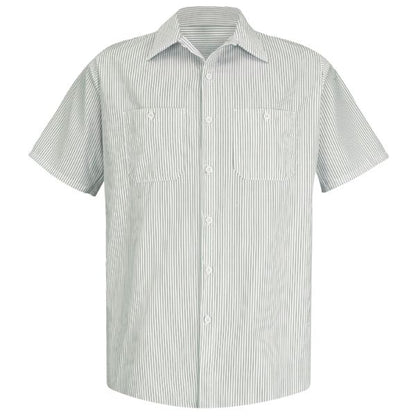 Red Kap Men's Short Sleeve Striped Work Shirt