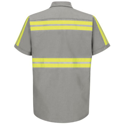 Red Kap Short Sleeve Enhanced Visibility Industrial Work Shirt