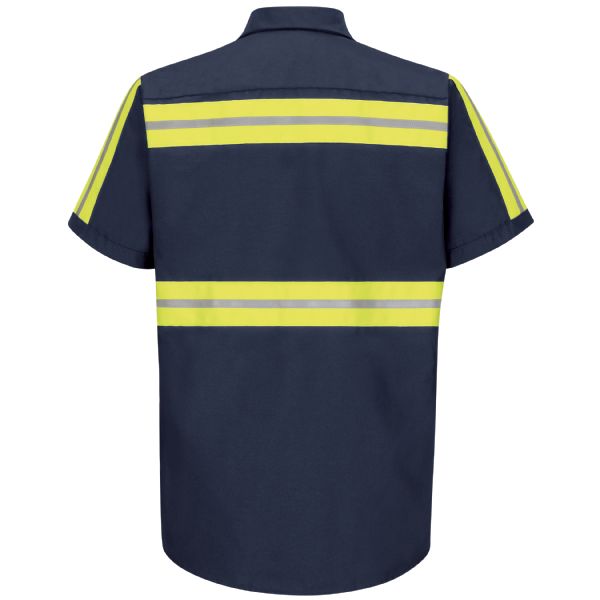Red Kap Short Sleeve Enhanced Visibility Industrial Work Shirt