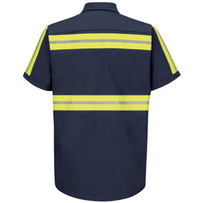 Red Kap Short Sleeve Enhanced Visibility Industrial Work Shirt