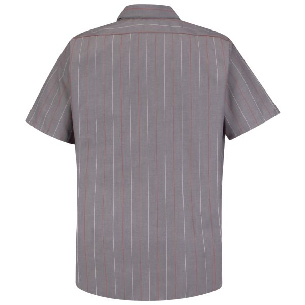 Red Kap Men's Short Sleeve Industrial Stripe Work Shirt