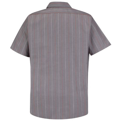 Red Kap Men's Short Sleeve Industrial Stripe Work Shirt