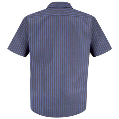 Red Kap Men's Short Sleeve Industrial Stripe Work Shirt