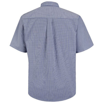 Red Kap Men's Short Sleeve Mini-Plaid Uniform Shirt