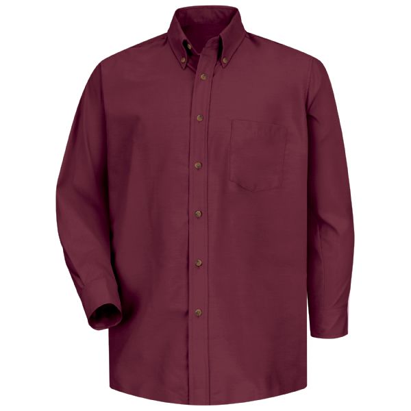 Red Kap Men's Long Sleeve Poplin Dress Shirt