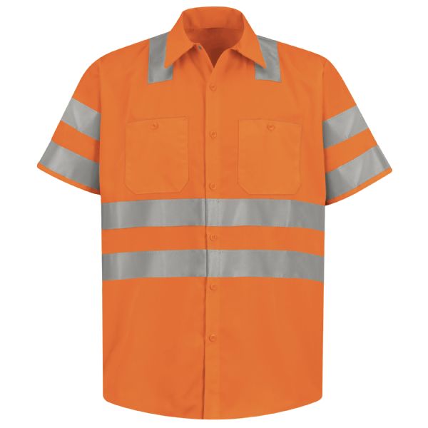 Red Kap Hi-Visibility Short Sleeve Work Shirt - Type R, Class 3