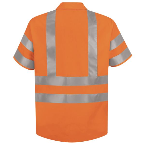 Red Kap Hi-Visibility Short Sleeve Work Shirt - Type R, Class 3