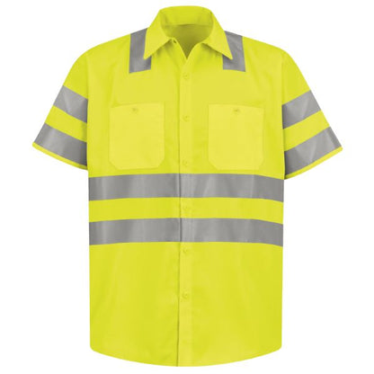 Red Kap Hi-Visibility Short Sleeve Work Shirt - Type R, Class 3