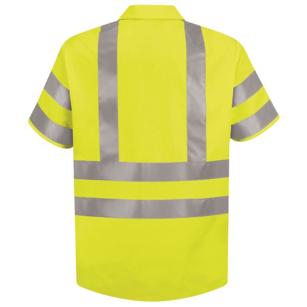 Red Kap Hi-Visibility Short Sleeve Work Shirt - Type R, Class 3