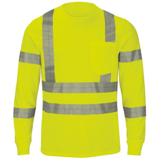 Red Kap Long Sleeve Hi-Visibility T-Shirt, Type R Class 3