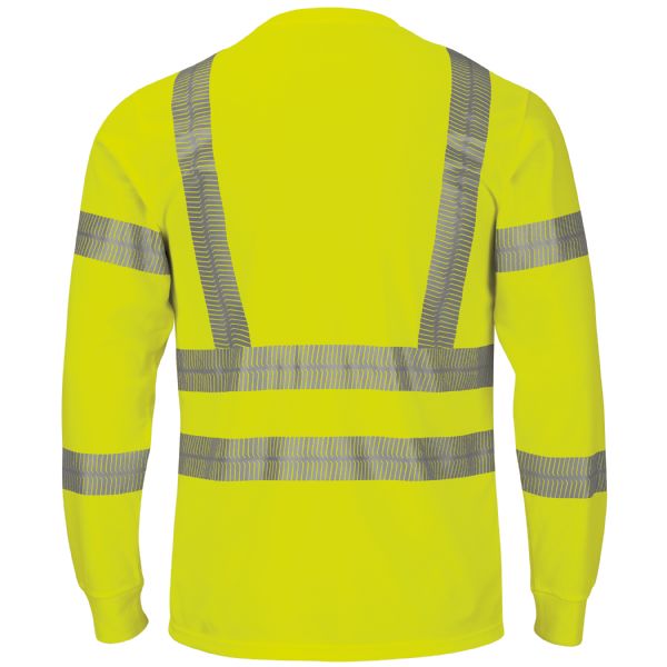 Red Kap Long Sleeve Hi-Visibility T-Shirt, Type R Class 3