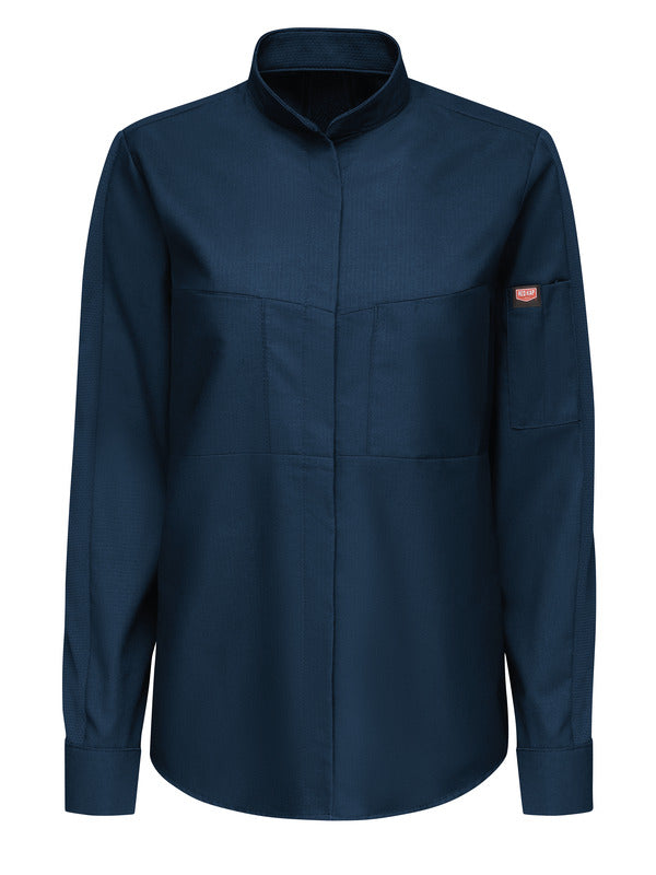 Red Kap Women's Long Sleeve Performance Pro+ Work Shirt with OilBlok + MIMIX®