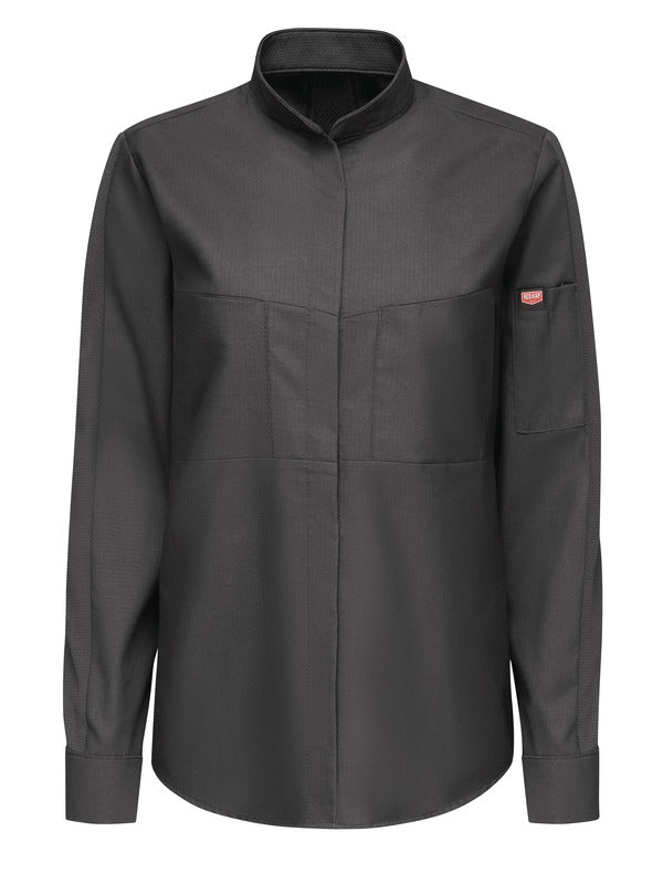 Red Kap Women's Long Sleeve Performance Pro+ Work Shirt with OilBlok + MIMIX®