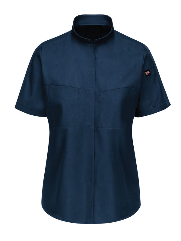 Red Kap Women's Short Sleeve Performance Pro+ Work Shirt with OilBlok + MIMIX®